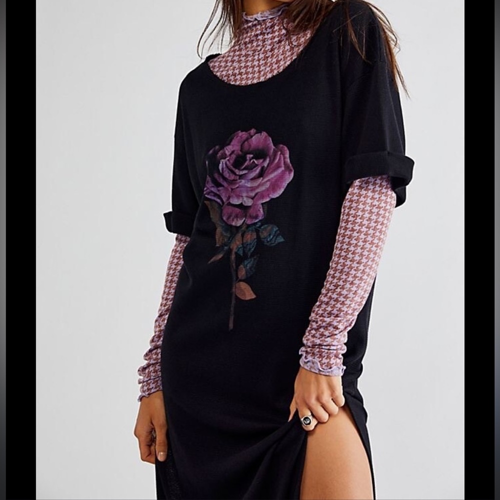 Free People x Vintage Souls Slit Maxi Dress